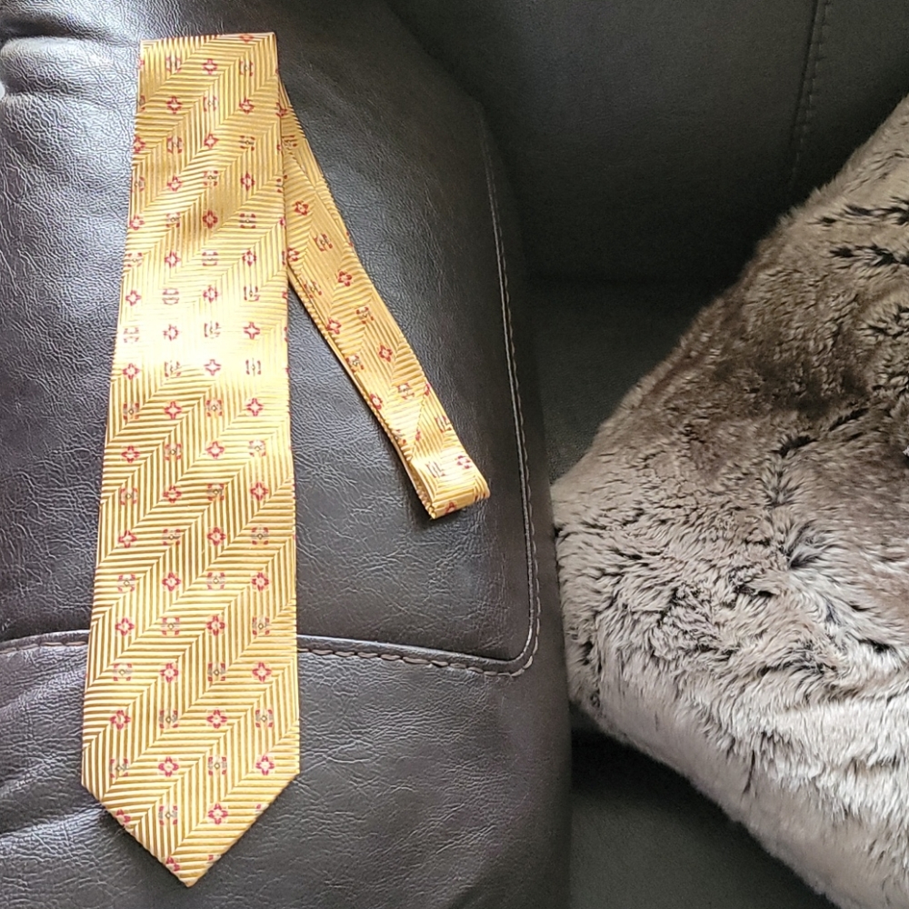 Ermenegildo Zegna Gold color men's tie NWT